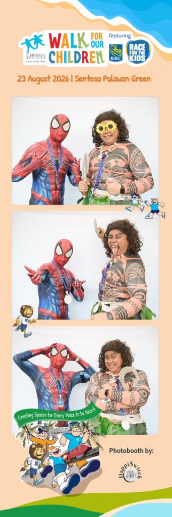 Photostrip with a superhero costume from the event
